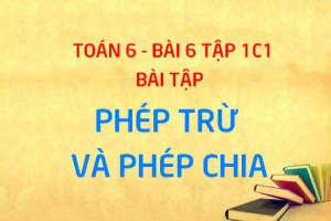 Bài tập phép trừ hai số tự nhiên, phép chia hết và phép chia có dư - Toán 6 bài 6 tập 1 chương 1